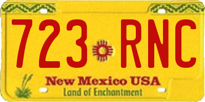 NM license plate 723RNC