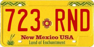 NM license plate 723RND