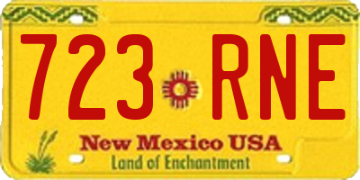 NM license plate 723RNE