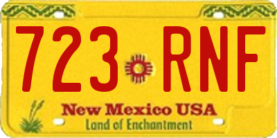 NM license plate 723RNF