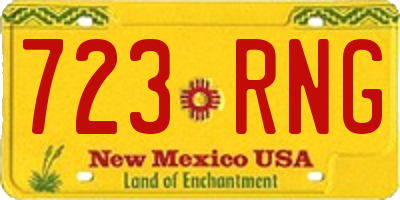 NM license plate 723RNG