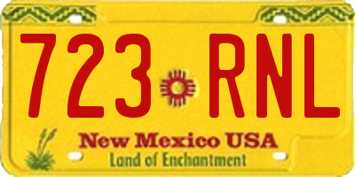 NM license plate 723RNL