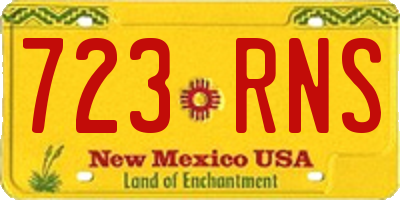NM license plate 723RNS