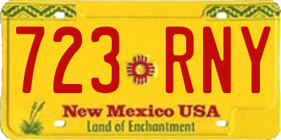 NM license plate 723RNY