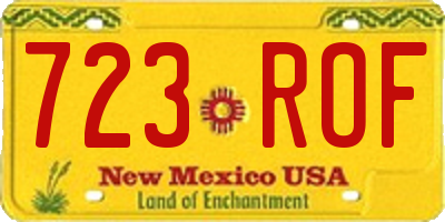 NM license plate 723ROF