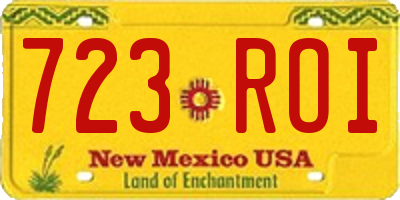 NM license plate 723ROI