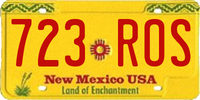 NM license plate 723ROS