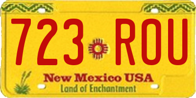 NM license plate 723ROU