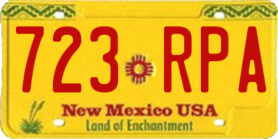 NM license plate 723RPA