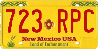 NM license plate 723RPC