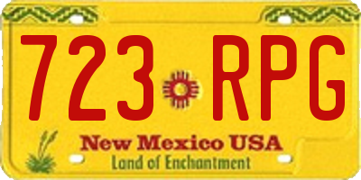 NM license plate 723RPG