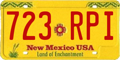 NM license plate 723RPI