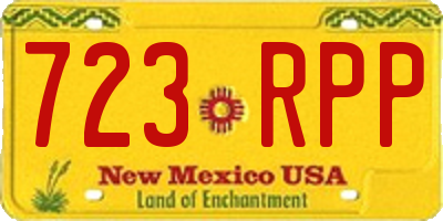 NM license plate 723RPP
