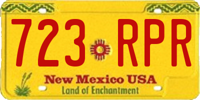 NM license plate 723RPR