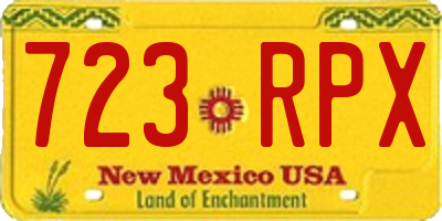 NM license plate 723RPX