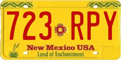 NM license plate 723RPY