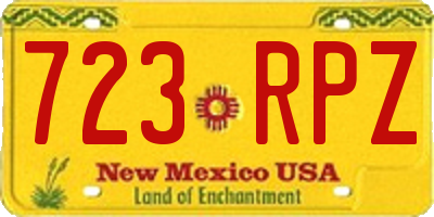 NM license plate 723RPZ