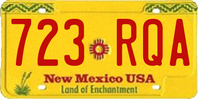 NM license plate 723RQA