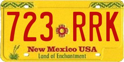 NM license plate 723RRK