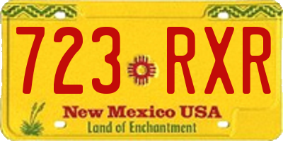 NM license plate 723RXR