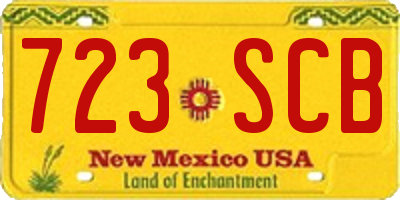 NM license plate 723SCB