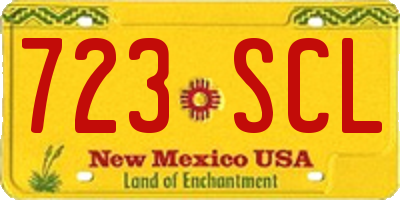 NM license plate 723SCL