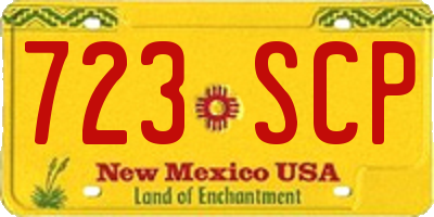 NM license plate 723SCP