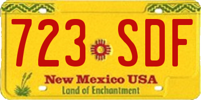 NM license plate 723SDF