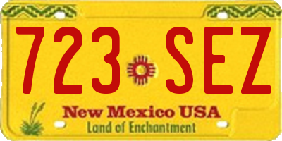 NM license plate 723SEZ