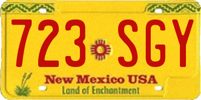 NM license plate 723SGY