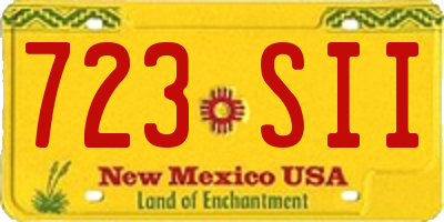 NM license plate 723SII