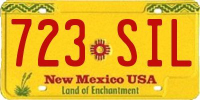 NM license plate 723SIL
