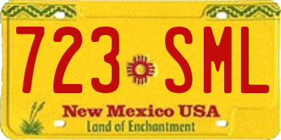 NM license plate 723SML