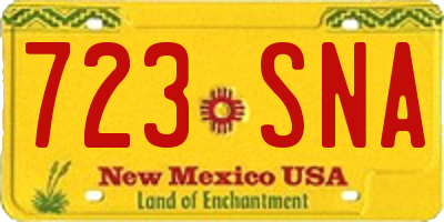 NM license plate 723SNA