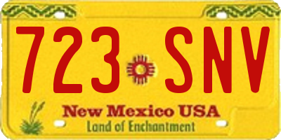 NM license plate 723SNV