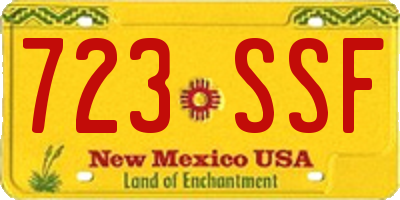 NM license plate 723SSF