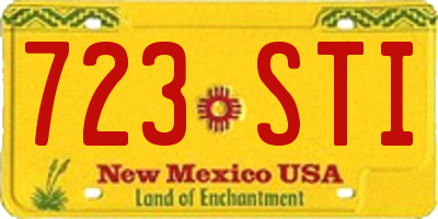 NM license plate 723STI