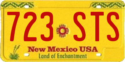 NM license plate 723STS