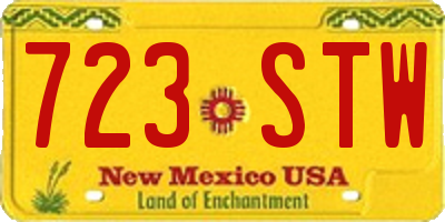 NM license plate 723STW