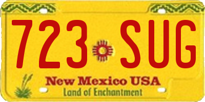NM license plate 723SUG
