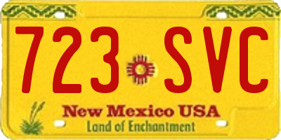 NM license plate 723SVC