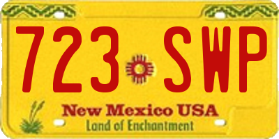 NM license plate 723SWP