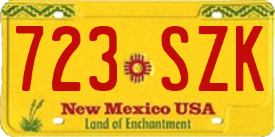 NM license plate 723SZK