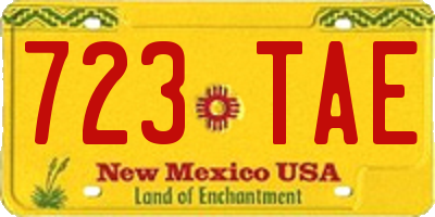 NM license plate 723TAE