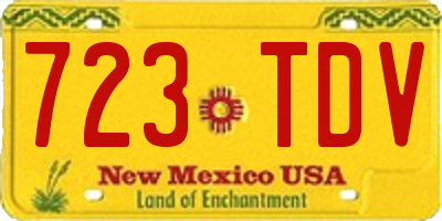 NM license plate 723TDV
