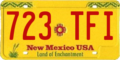 NM license plate 723TFI