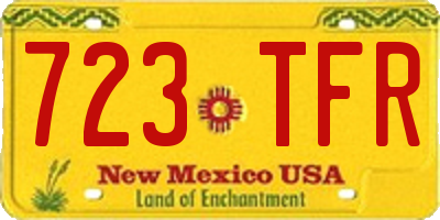 NM license plate 723TFR