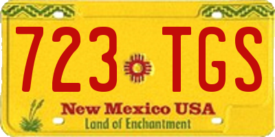 NM license plate 723TGS