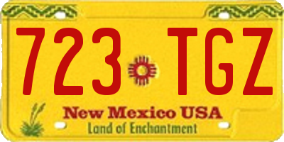 NM license plate 723TGZ