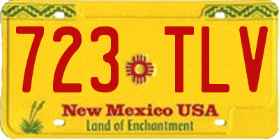 NM license plate 723TLV